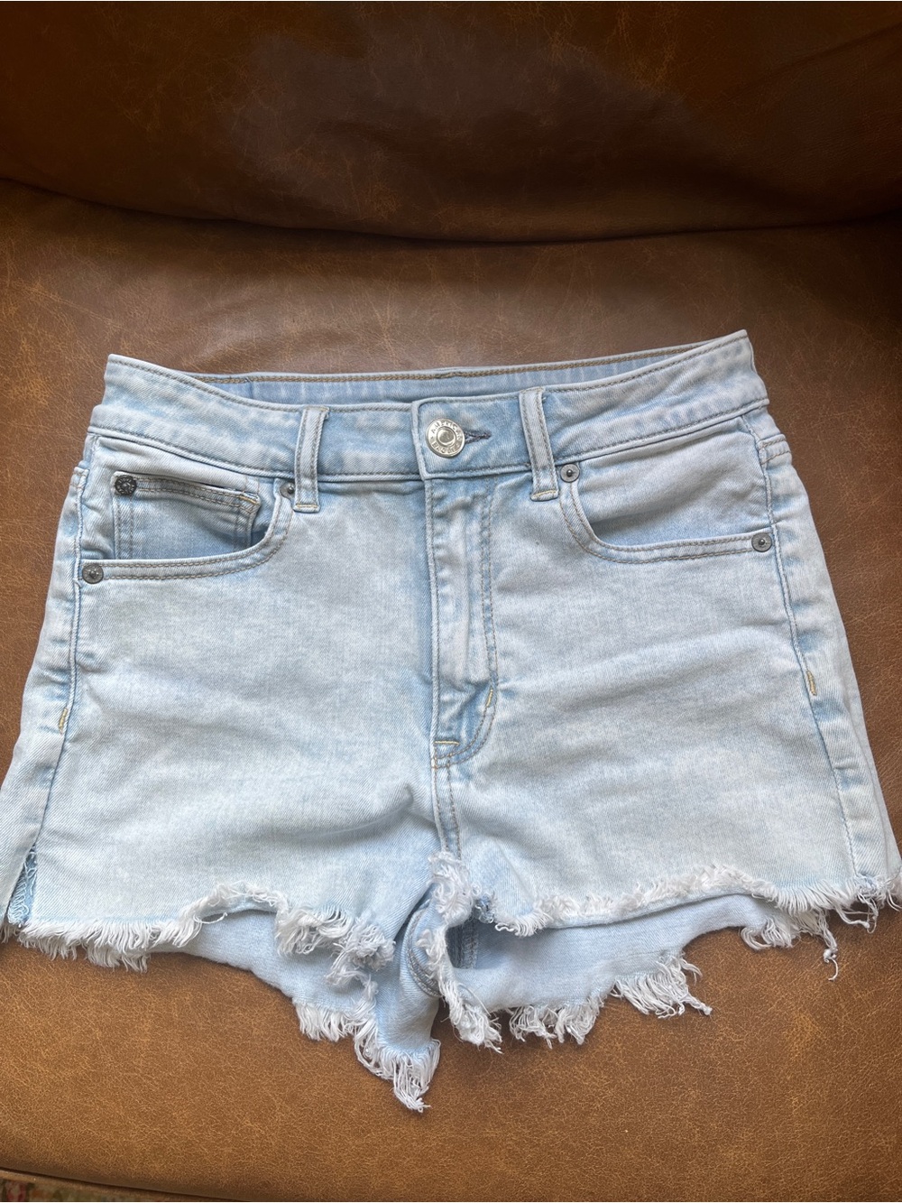American Eagle Outfitters Light Wash Denim Cutoff Shorts